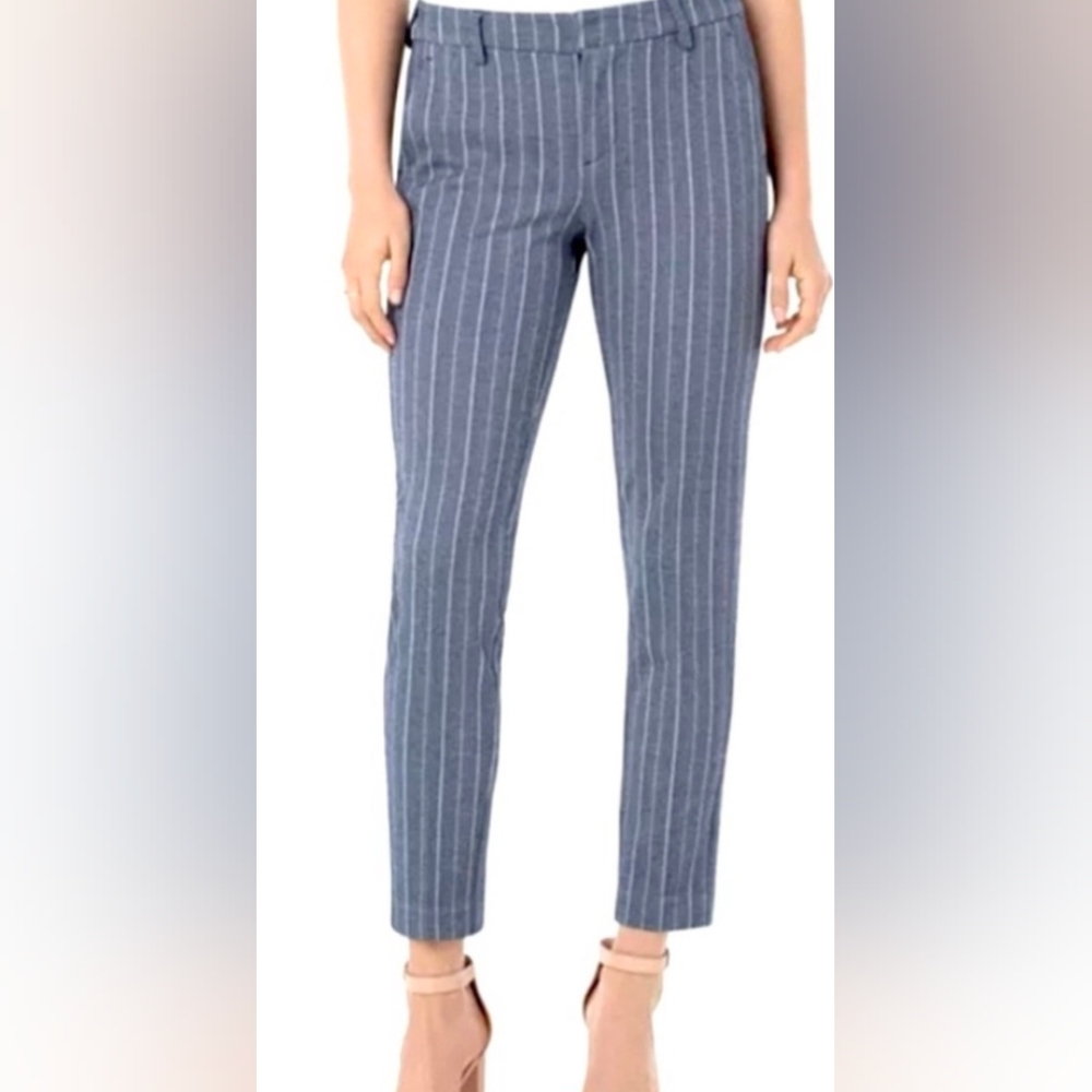 Liverpool Ladies' Gray Pinstripe Pantsuit Trousers